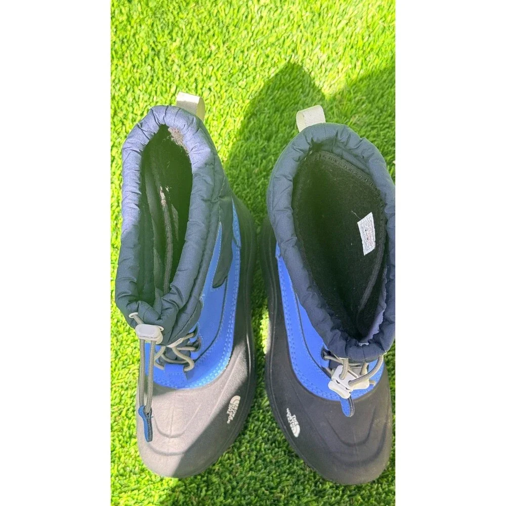 The North Face Boys Waterproof Blue Black Snow Boots Winter Size 5